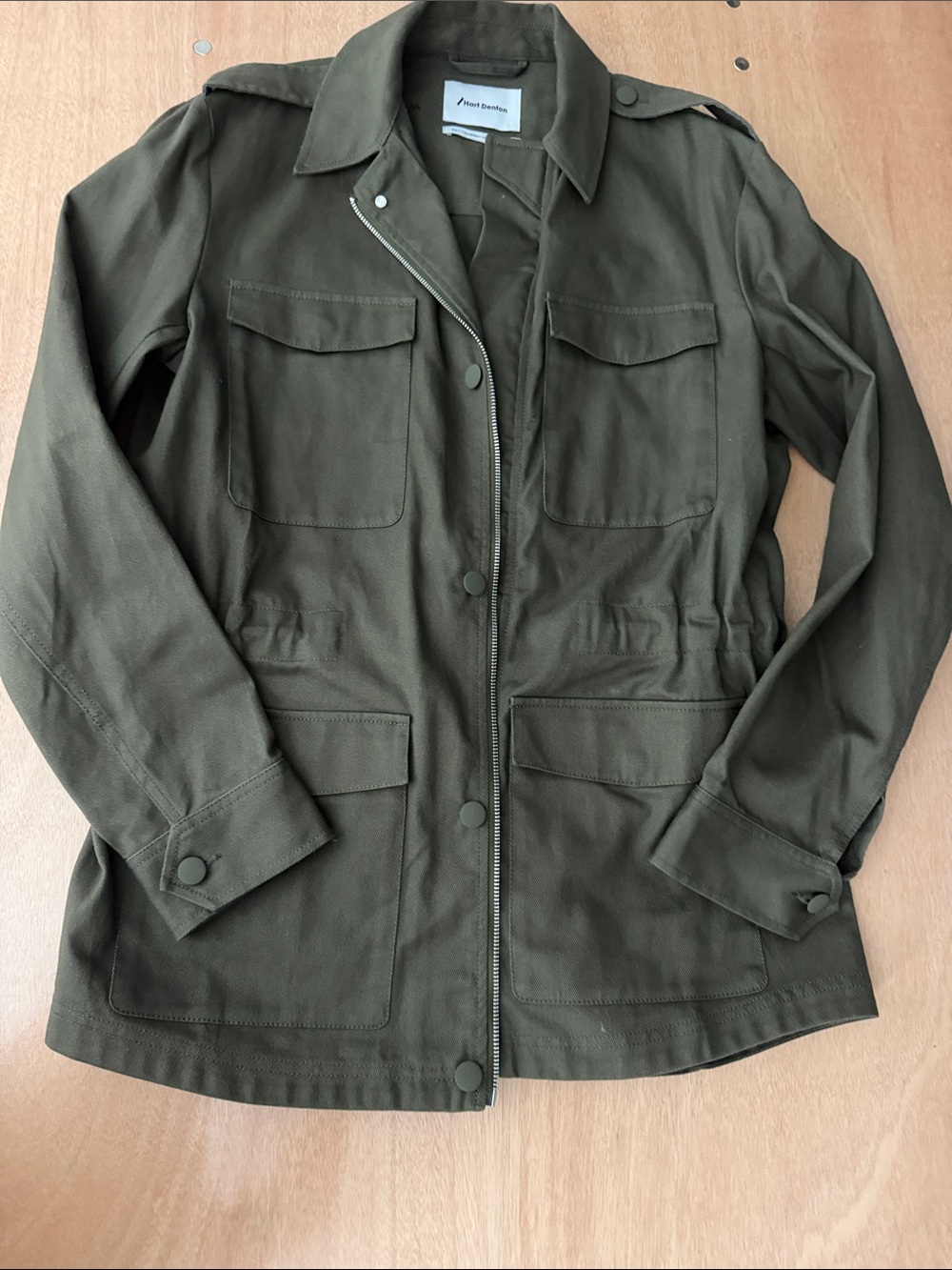 Men's Military Field Jacket in Dark Olive Green